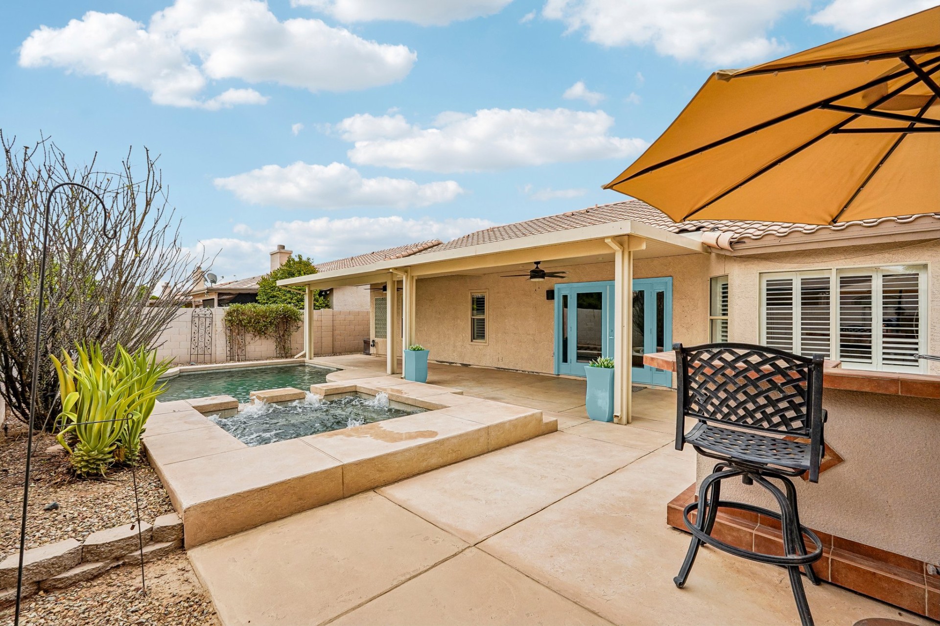11542 W Cyprus Dr backyard with pool and spa